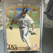1996 Pacific Crown Collection Don Mattingly DC-4 Crown Die Cut Yankees Insert
