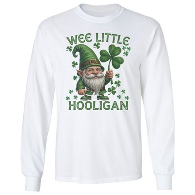Wee Little Hooligan - Irish Gnome St Patrick's Day Long Sleeve T-Shirt