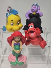 Disney The Little Mermaid: Ariel, Sebastian, Ursula  Flounder Bath Figures. Set