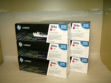 Lot 6 Genuine HP 304A CC533A Magenta Laser Toner Cartridge New Sealed