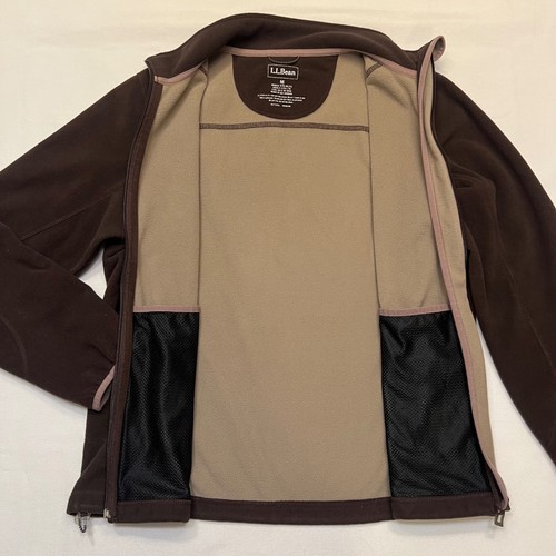 L.L.Bean Brown Fleece Full Zip Polartec Jacket Women's Size M - Picture 8 of 10