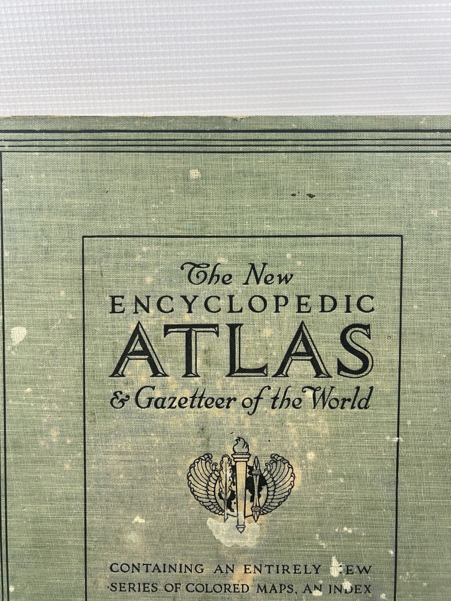 洋書 PENISATLAS 1917 The New Encyclopedic Atlas And Gazetteer Of The World P.F