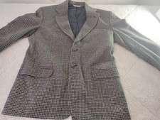 Vintage Houndstooth New England Collection Men's Sport Coat Size 42L