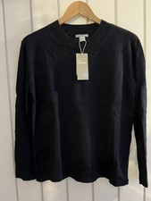 H&M Premium Quality pure cashmere navy jumper size XS