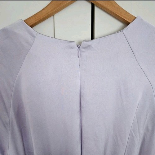 H&M Lilac Midi Satin Dress Size UK 12 - Picture 4 of 7