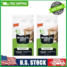 2 Bag World Best Cat Litter Comfort Care Unscented Ingredients,Clumping,15lb Bag