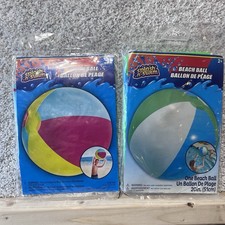 Lot of 2 Splash-N-Swim Beach Ball Multi-Color 20 in. Pool Water H20 Float