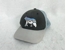 Patagonia Fitz Roy Bear Midcrown Mesh Trucker Youth Hat Snapback Cap