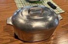 Vtg Wagner Ware Sidney Magnalite 4265-P 8qt Roaster Dutch Oven w/Lid & Trivet