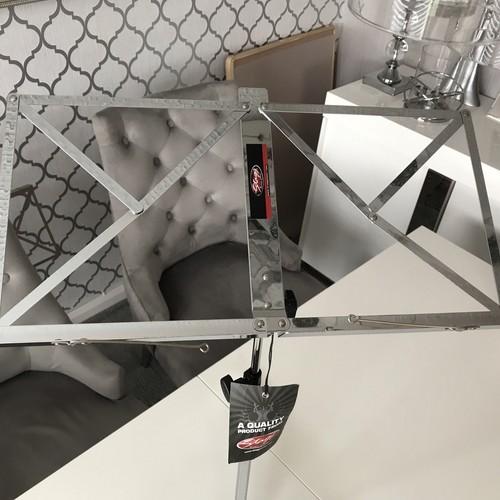 Sheet Music Stand By Stagg Foldable Model.MUS-A3 Chrome - Photo 3/5