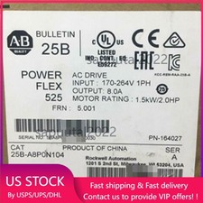 NEW Allen-Bradley 25B-A8P0N104 PowerFlex 525 1.5kW 2Hp AC Drive AB US Free Tax