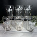 “TOME” Mini Coca-Cola Glass 4" Tall, Vintage Glass, Bell/Flare Top, Set of 6