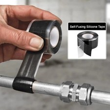 Silicone Tape - Self-Fusing Insulating Tape for Pipe Sealing - Black 10ft