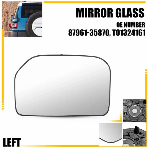 87961-35870 For Toyota FJ Cruiser 07-14 Driver LH Side Mirror Glass Non-Heated