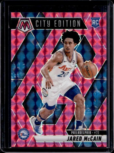 2024-25 Panini Mosaic Jared McCain RC Pink Rookie City Edition #/175 76ers