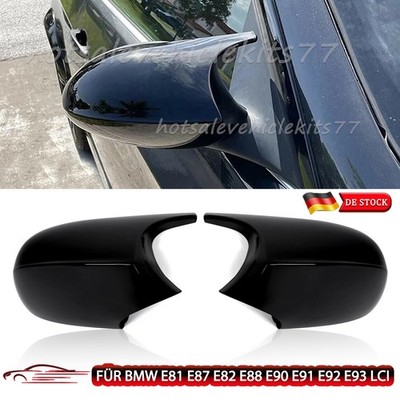 M3-Stil Spiegelkappen Glanz Schwarz Für BMW E90 E91 E92 E93 E81 E87 E82 E88 LCI