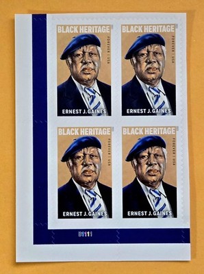 U.S.A. Ernest J. Gaines. Block of 4v, Forever stamps 2023