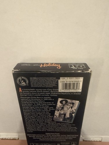 Holiday VHS Tape 1938 Romantic Comedy Katharine Hepburn Buy 2 Get 1 Free - Picture 4 of 6