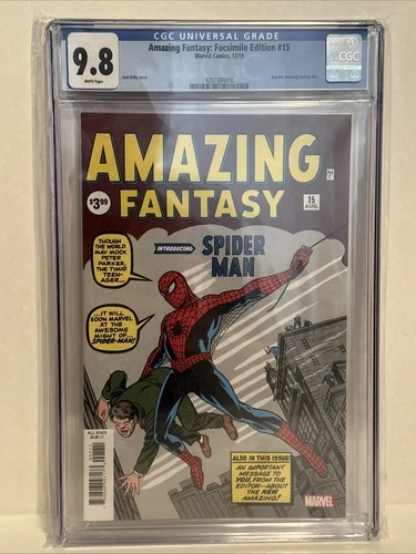Amazing Fantasy #15 Facsimile (2019) CGC 9.8 White! 1st Appearance of Spider-Man
