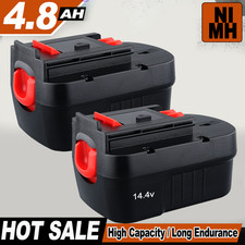 2PACK Upgraded For Black and Decker 14.4V 14.4-Volt Battery Ni-MH HPB14 FSB14