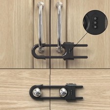 4 Pack Child Proof Sliding Cabinet Door Code Locks Baby Safety Cupboard Locks Ad