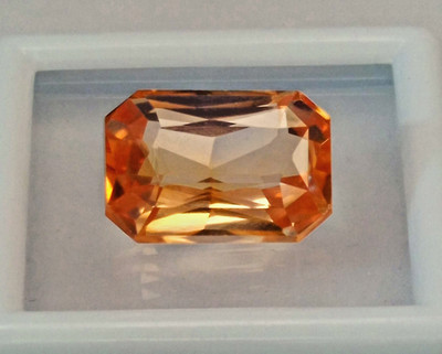 Padparadscha Sapphire Emerald Cut 9-11 Ct Natural Loose EGL Certified Gemstone
