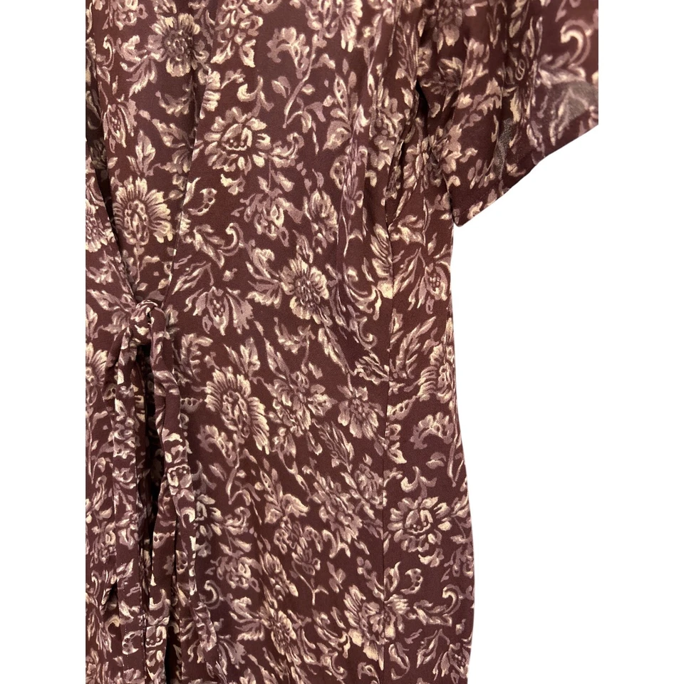 Maxi Vestido Floral AKA Eddie Bauer Hong Kong Marrón Chocolate Cottagecore Pradera Foto 4 de 4