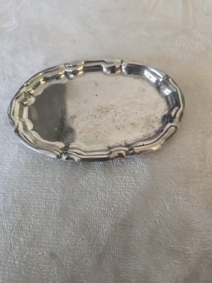 EP On Steel Silver Plated Trinket Dish Ash Tray Coaster 5'' 