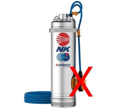 Multistage Submersible Pump NK4/4 0,75kW 1Hp 400V Threephase Cable 20m Pedrollo