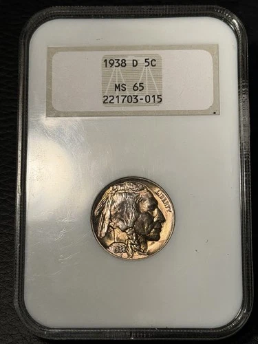 1938 D Buffalo Nickel NGC MS65 Fatty Hologram