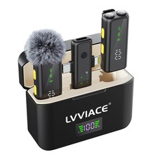 Wireless Microphone for iPhone iPad Android Lightning/USB , Dual Mics  Cha...