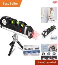 Compact Cross Line Laser Level with Extendable Tripod - Ideal for Home Projects