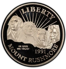 1991 Mount Rushmore 50c Proof Commemorative Half dollar