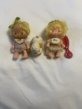 Vintage Lem and Ada Strawberry Shortcake Doll Twins & Pet Sugar Woofer Pup 1979