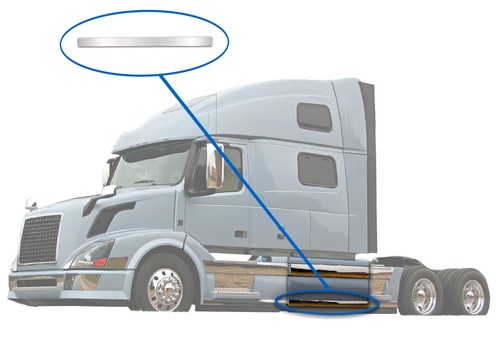 Central Panel Stripe Chrome Trim Left Side 11L Compatible with Volvo VNL 04-17 - Picture 5 of 8
