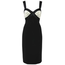 Women's Vintage 90s Silk Dress Col. Black size 44-IT X5523