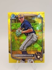 2025 Bowman Chrome Sapphire - Cristopher Acosta /75 Yellow Bookend #BCP-176