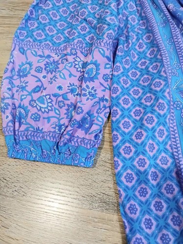 Saffron Road Womens 3/4 Sleeve Cerulean Blue Top Size M/L Excellent Condition - Picture 5 of 7