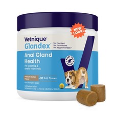 Vetnique Glandex Anal Gland Soft Chews for Dogs - Pumpkin, Digestive Enzymes