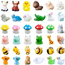 42Pcs Mini Resin Animals 42 Styles Tiny Resin Animals Figures Variety Pack Mi...
