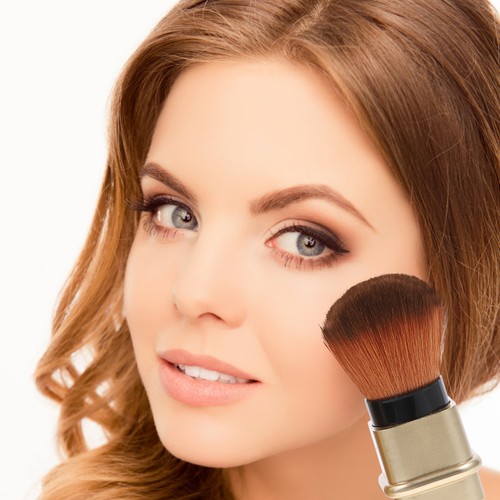 Cepillo cosmético polvo Miss retráctil rubor maquillaje base moda polvo - Imagen 4 de 10