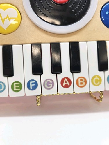 Hape Kinder rot musikalisch tragbar DJ Mix und Spin Studio Licht Sounds 18 Tasten Board - Bild 3 von 12