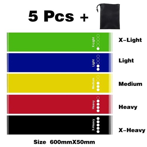 Resistance Bands Exercise Sports Loop Fitness Home Gym Yoga Latex Set Or Singles - Picture 21 of 21