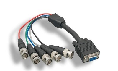 5 BNC-M to SUPER VGA HD15-F Cable 1FT
