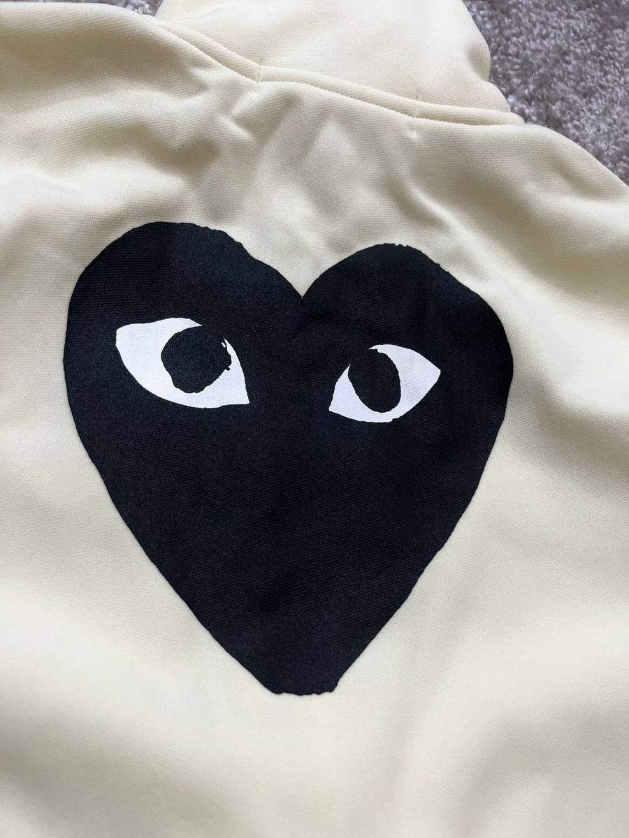 Comme Des Garcons CDG Play Full Zip sweatshirt Color Yellow