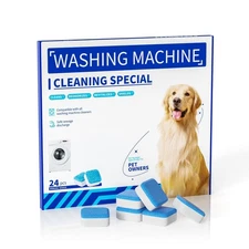Washing Machine Cleaner Tablets - 24 Pack for HE Top  Front Load Washers