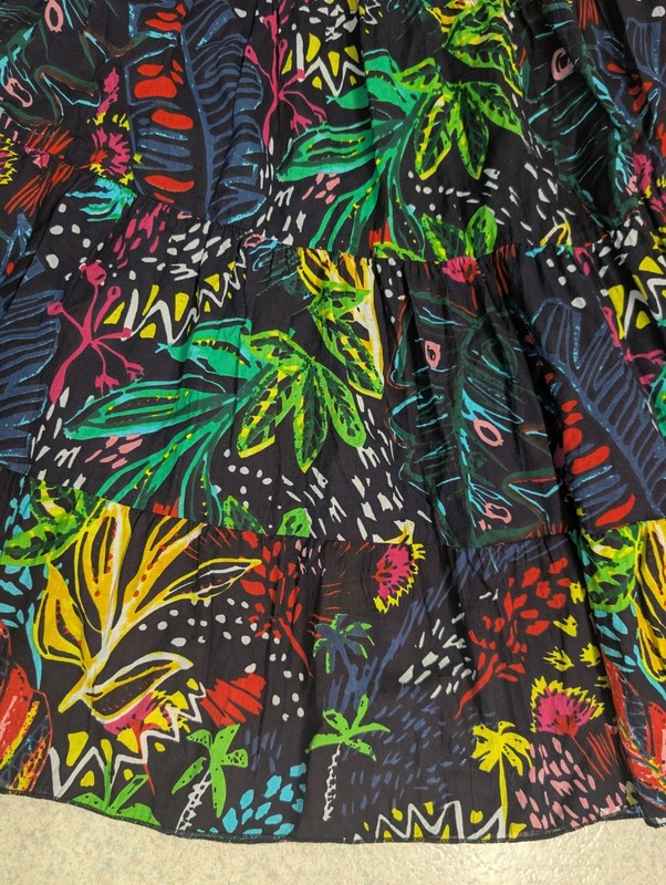 Serngeti Catalog Boho Crinkled Tropical Skirt Size Petite Medium