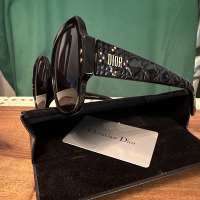 Christian Dior Oversized Square Designer Black Women's Sunglasses