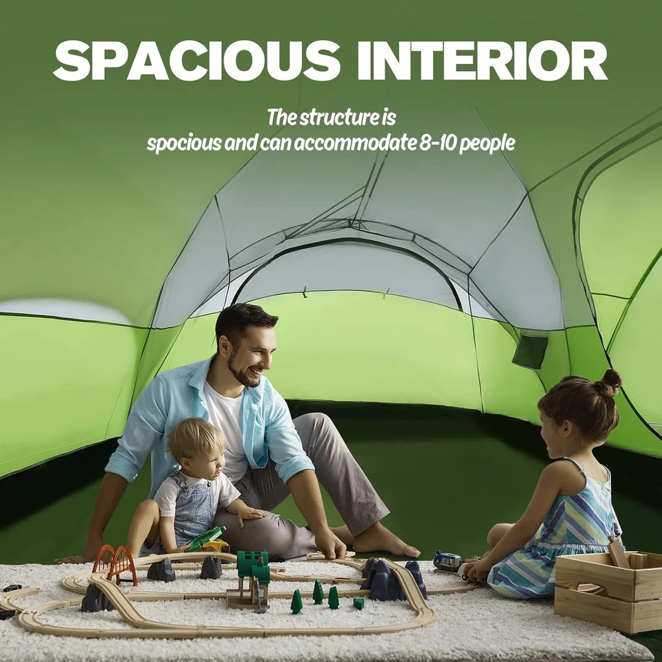 Coleman 8 Personas Lago Tenaya Paso Rápido Cabina Camping Tienda Armario, Luz Foto 3 de 4