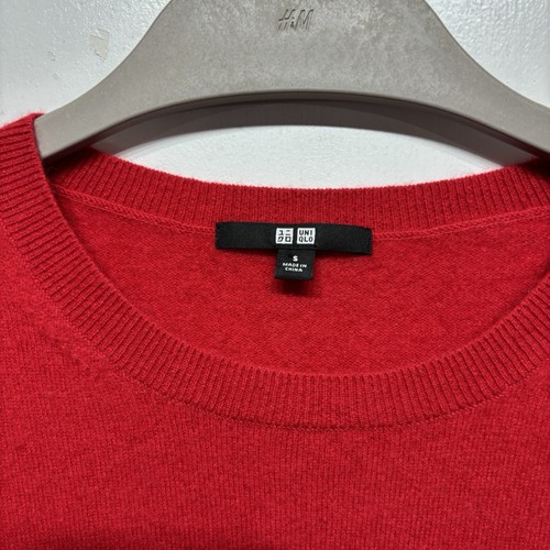 Uniqlo Cashmere Jumper Red Soft Pullover Women’s Size Small - Picture 5 of 6